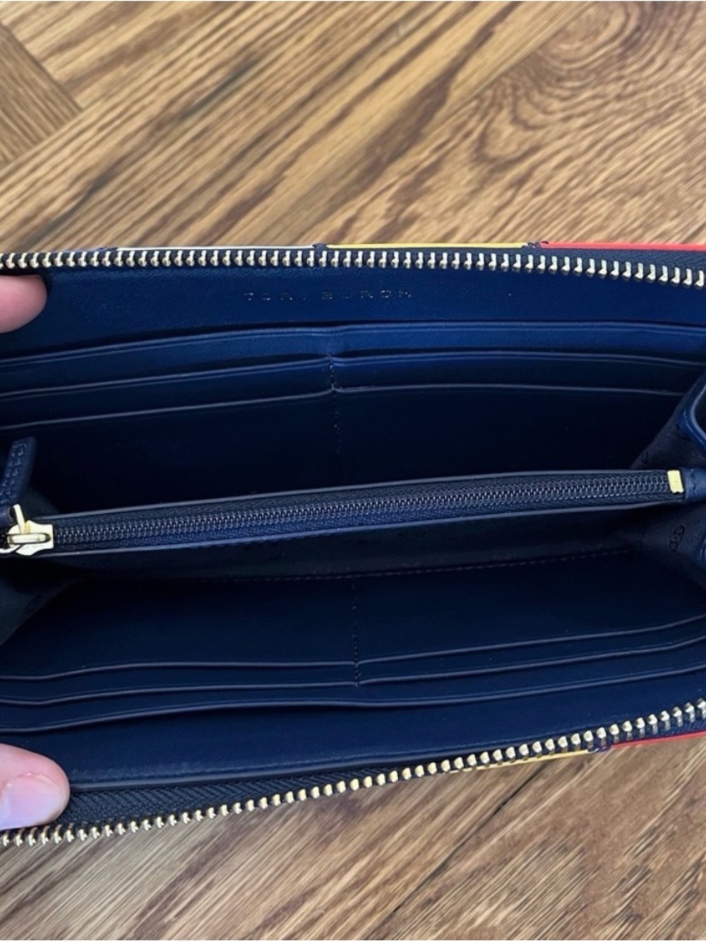 Colorblock Geometric Zip Wallet - Multicolor - Picture 2 of 2